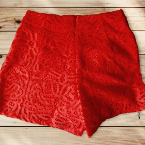 AMANDA UPRICHARD LACEY LACE PANEL CROCHET HIGH RISE SHORTS "POPPY SHORTS" - Picture 5 of 13
